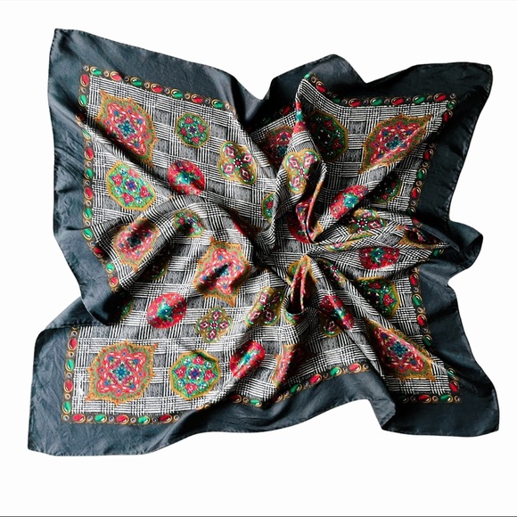 Vintage Ginnie Johansen Silk Scarf - Picture 2 of 5